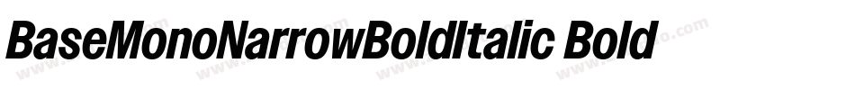BaseMonoNarrowBoldItalic Bold Italic字体转换